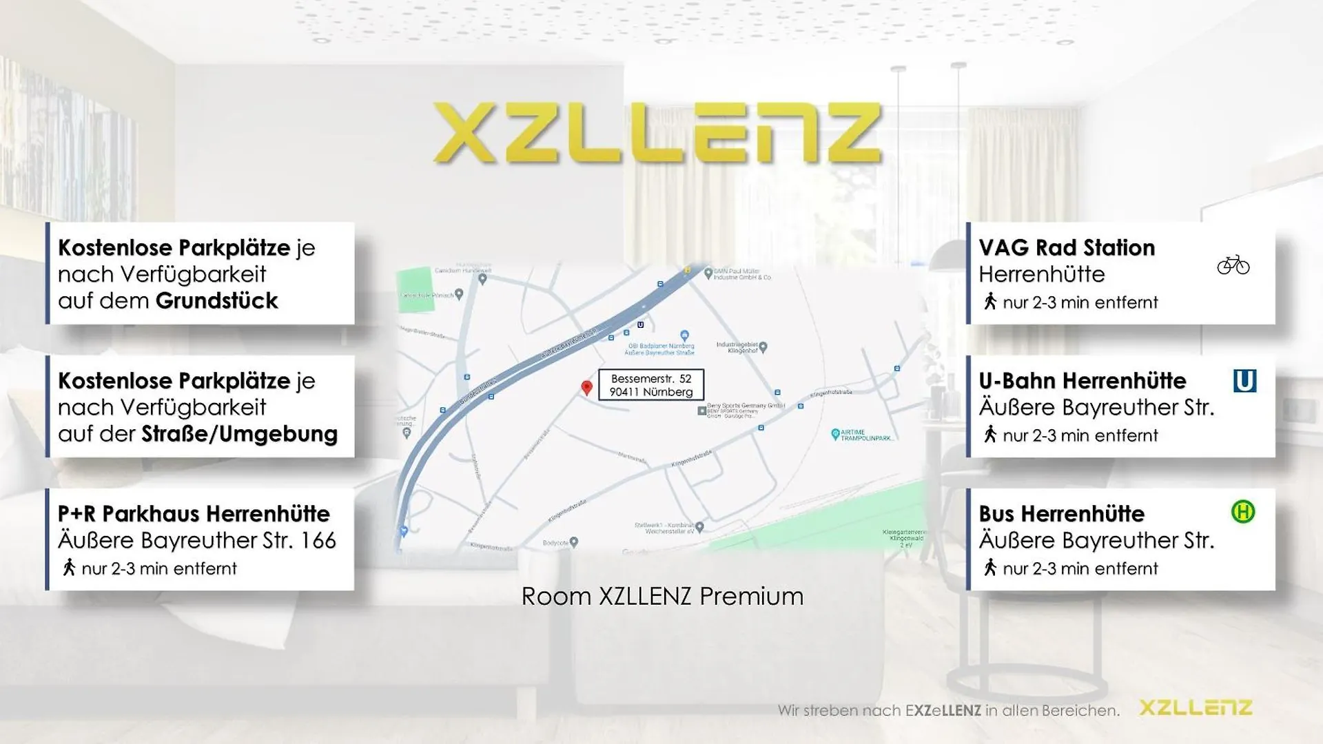 Xzllenz Traum Studio-Apartment, Frei-Parken, U-Bahn, Kueche Нюрнберг